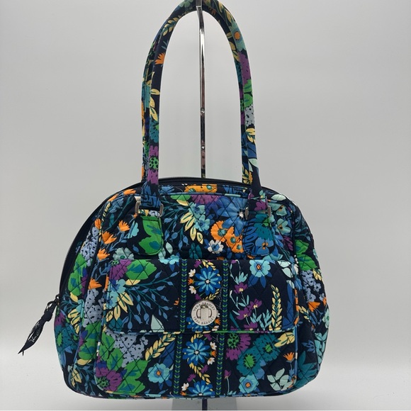Vera Bradley Handbags - Vera Bradley Midnight Blues Multicolor Floral Shoulder Bag